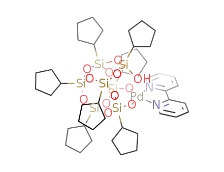 [Pd{O<sub>11</sub>Si<sub>7</sub>(c-C<sub>5</sub>H<sub>9</sub>)7(OH)}(bpy)]