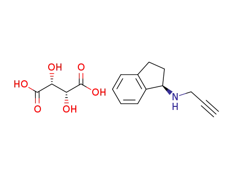 Molecular Structure of 1201685-18-8 ((1R)-N-prop-2-ynyl-2,3-dihydro-1H-inden-1-amine L-(+)-tartrate)