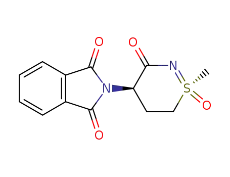 Molecular Structure of 87173-46-4 (2-((1S,4R)-1-Methyl-1,3-dioxo-3,4,5,6-tetrahydro-1λ<sup>6</sup>-[1,2]thiazin-4-yl)-isoindole-1,3-dione)