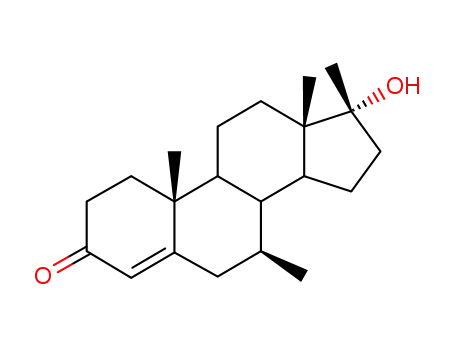 Molecular Structure of 70560-88-2 ((7S,10R,13S,17R)-17-Hydroxy-7,10,13,17-tetramethyl-1,2,6,7,8,9,10,11,12,13,14,15,16,17-tetradecahydro-cyclopenta[a]phenanthren-3-one)