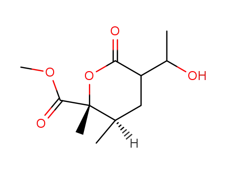 2H-Pyran-2-carboxylic acid,
tetrahydro-5-(1-hydroxyethyl)-2,3-dimethyl-6-oxo-, methyl ester