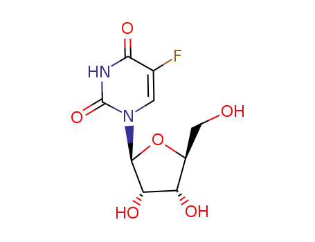 Molecular Structure of 77210-26-5 (5-FLUORO-1-(β-L-RIBOFURANOSYL)URACIL)