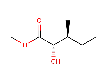 Molecular Structure of 56577-28-7 (Pentanoic acid, 2-hydroxy-3-methyl-, methyl ester, (2S,3S)-)