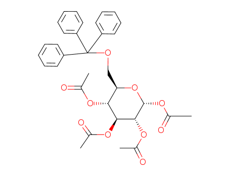 α-D-Glucopyranose,6-O-(triphenylmethyl)-, tetraacetate (9CI)