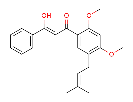 2-Propen-1-one,1-[2,4-dimethoxy-5-(3-methyl-2-butenyl)phenyl]-3-hydroxy-3-phenyl- (9CI)