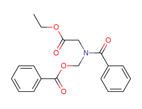 Molecular Structure of 202343-49-5 (N-(ethoxycarbonylmethyl)benzamidomethyl benzoate)