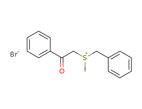 Molecular Structure of 31410-18-1 (benzyl-methyl-phenacyl sulfonium ; bromide)