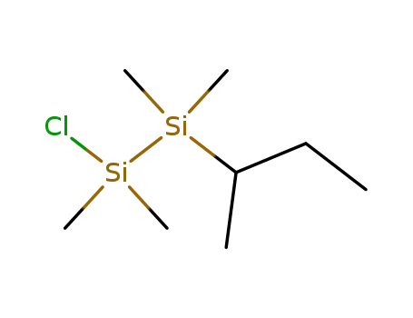 Molecular Structure of 80034-59-9 (Disilane, 1-chloro-1,1,2,2-tetramethyl-2-(1-methylpropyl)-)