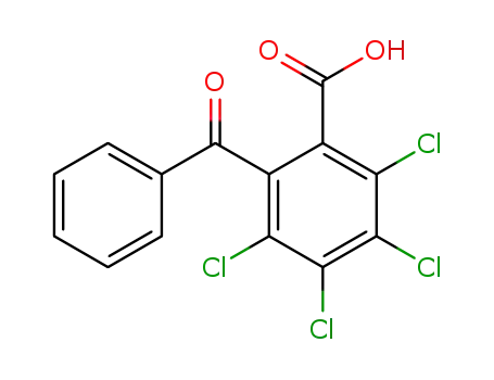 Molecular Structure of 7335-76-4 (Benzoic acid, 2-benzoyl-3,4,5,6-tetrachloro-)