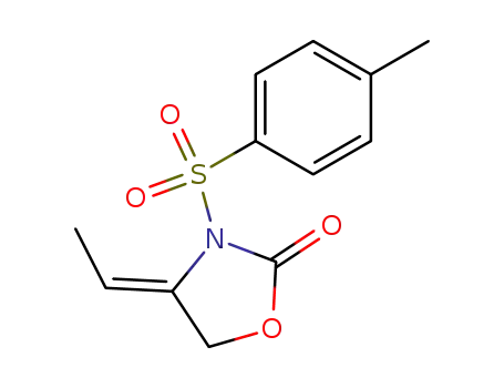 Molecular Structure of 130721-60-7 (2-Oxazolidinone, 4-ethylidene-3-[(4-methylphenyl)sulfonyl]-, (4Z)-)