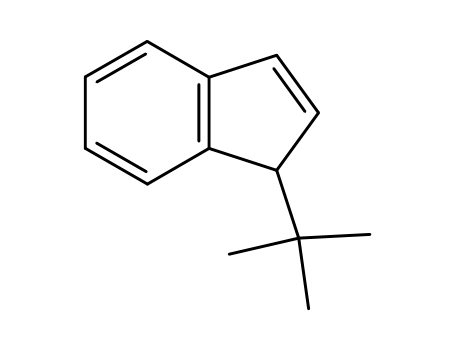 Molecular Structure of 40650-31-5 (1H-Indene, 1-(1,1-dimethylethyl)-)