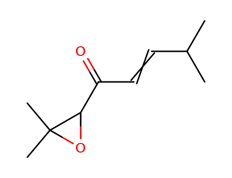 Molecular Structure of 97037-61-1 (2-Penten-1-one, 1-(3,3-dimethyloxiranyl)-4-methyl-)