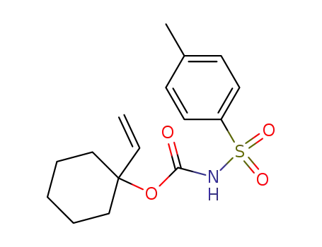 Molecular Structure of 112252-01-4 (Carbamic acid, [(4-methylphenyl)sulfonyl]-, 1-ethenylcyclohexyl ester)
