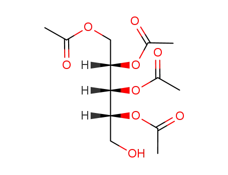 Molecular Structure of 192133-10-1 (Acetic acid (1R,2S)-2,3-diacetoxy-1-((R)-1-acetoxy-2-hydroxy-ethyl)-propyl ester)