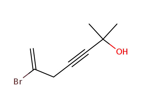 Molecular Structure of 100379-06-4 (6-Hepten-3-yn-2-ol, 6-bromo-2-methyl-)