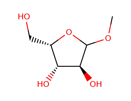 Molecular Structure of 13039-67-3 ((2S,3S,4S)-2-(hydroxymethyl)-5-methoxyoxolane-3,4-diol)