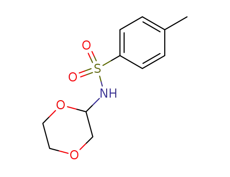 Molecular Structure of 22236-47-1 (Benzenesulfonamide, N-1,4-dioxan-2-yl-4-methyl-)