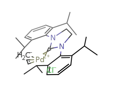 Molecular Structure of 478980-01-7 (Allylchloro[1,3-bis(2,6-di-i-propylphenyl)-4,5-dihydroimidazol-2-ylidene]palladium (II))