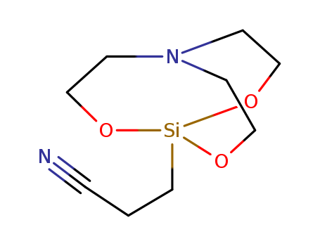 Molecular Structure of 29909-42-0 (2,8,9-Trioxa-5-aza-1-silabicyclo[3.3.3]undecane-1-propanenitrile)