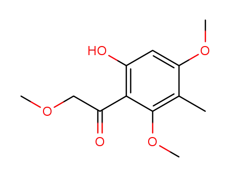 Molecular Structure of 7578-49-6 (1-(6-hydroxy-2,4-dimethoxy-3-methyl-phenyl)-2-methoxy-ethanone)