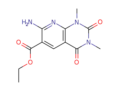 Pyrido[2,3-d]pyrimidine-6-carboxylic acid,
7-amino-1,2,3,4-tetrahydro-1,3-dimethyl-2,4-dioxo-, ethyl ester