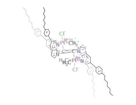 [Pt(IV)2Cl2Me4(κ3:κ3-1,2,4,5-tetrakis(5-(p-C7H15C6H4)-7-azaindol-1-yl)benzene)]