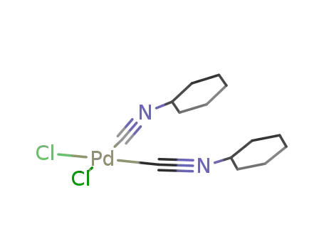 Molecular Structure of 29827-46-1 (cis-[bis(cyclohexylisocyanide)dichloropalladium(II)])