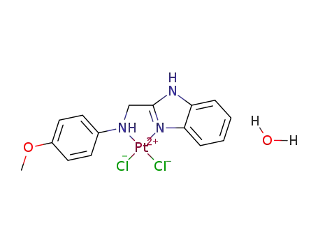 dichloro((1H-benzimidazol-2-ylmethyl)-(4-methoxyl-phenyl)amine)platinum(II) monohydrate