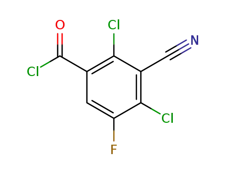 Molecular Structure of 117528-59-3 (3-CYANO-2,4-DICHLORO-5-FLUOROBENZOYLCHLORIDE)