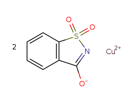Molecular Structure of 125922-91-0 (1,2-Benzisothiazol-3(2H)-one, 1,1-dioxide, copper(1+) salt)