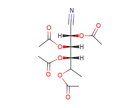 Molecular Structure of 6298-84-6 (1-cyanopentane-1,2,3,4-tetrayl tetraacetate (non-preferred name))