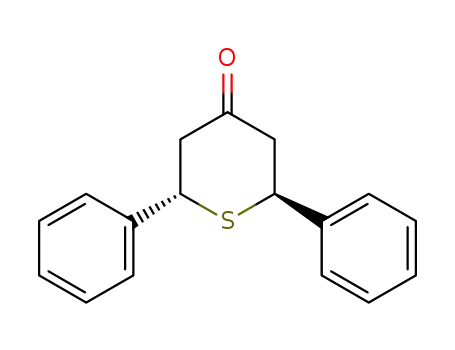 Molecular Structure of 18456-45-6 (4H-Thiopyran-4-one, tetrahydro-2,6-diphenyl-, trans-)