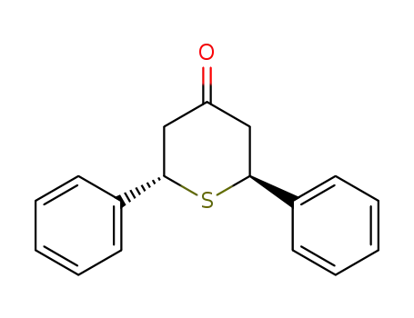 4H-Thiopyran-4-one, tetrahydro-2,6-diphenyl-, trans-