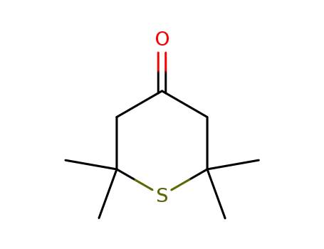 Molecular Structure of 22842-41-7 (2,2,6,6-tetramethyltetrahydro-4H-thiopyran-4-one)