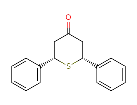 4H-Thiopyran-4-one, tetrahydro-2,6-diphenyl-, cis-