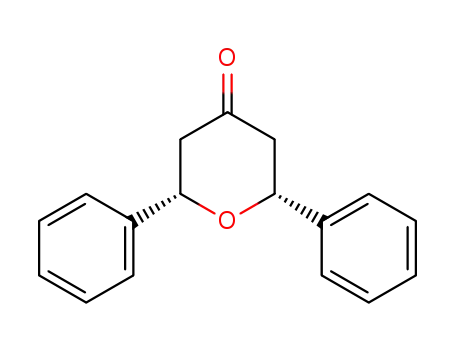 Molecular Structure of 18458-71-4 (cis-2,6-diphenyltetrahydro-4H-pyran-4-one)