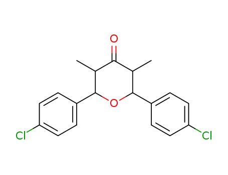 4H-Pyran-4-one,2,6-bis(4-chlorophenyl)tetrahydro-3,5-dimethyl- cas  67405-31-6