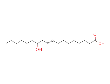 12-히드록시-9,10-디요오도-9-옥타데센산