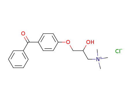 3-(4-benzoylphenoxy)-2-hydroxy-N,N,N-trimethylpropan-1-aminium chloride