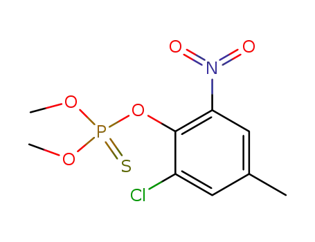 O,O-dimethyl O-2-chloro-4-methyl-6-nitrophenyl phosphorothioate