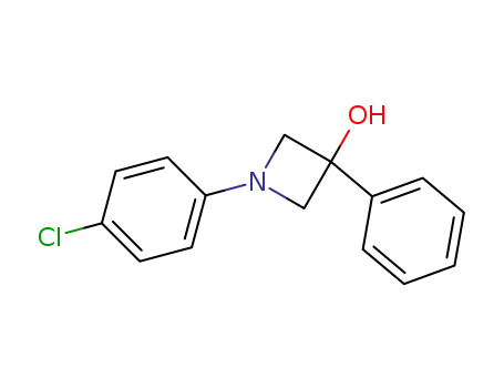 Molecular Structure of 62082-49-9 (3-Azetidinol, 1-(4-chlorophenyl)-3-phenyl-)