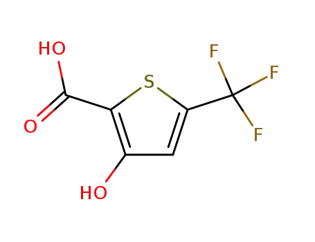 Molecular Structure of 217959-85-8 (3-Hydroxy-5-trifluoromethylthiophene-2-carboxylic)