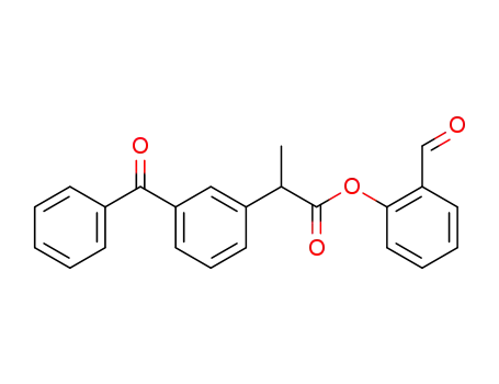 Molecular Structure of 207805-98-9 (2-(3-Benzoyl-phenyl)-propionic acid 2-formyl-phenyl ester)