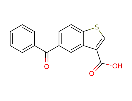 Molecular Structure of 84548-82-3 (5-benzoylbenzo<b>thiophene-3-carboxylic acid)
