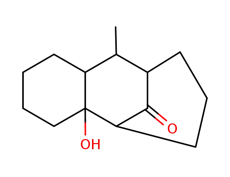 Molecular Structure of 1614-94-4 (4a-hydroxy-10-methyldodecahydro-5,9-methanobenzo[8]annulen-11-one)