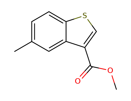 Molecular Structure of 82787-73-3 (Benzo[b]thiophene-3-carboxylic acid, 5-methyl-, methyl ester)