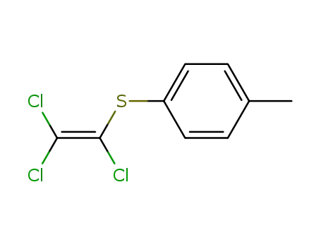 Molecular Structure of 88388-92-5 (Benzene, 1-methyl-4-[(trichloroethenyl)thio]-)