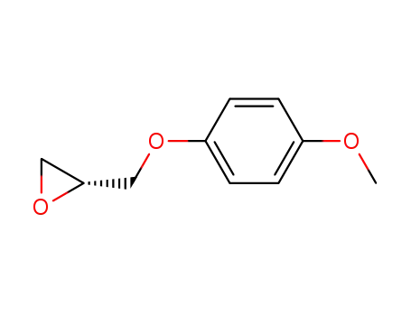 Molecular Structure of 26744-15-0 ((2R)-2-[(4-Methoxyphenoxy)methyl]oxirane)
