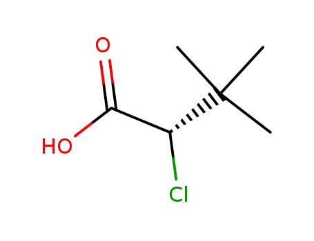 Molecular Structure of 32659-48-6 (Butanoic acid, 2-chloro-3,3-dimethyl-, (S)-)