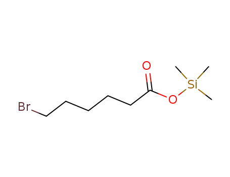 Molecular Structure of 34176-76-6 (Hexanoic acid, 6-bromo-, trimethylsilyl ester)